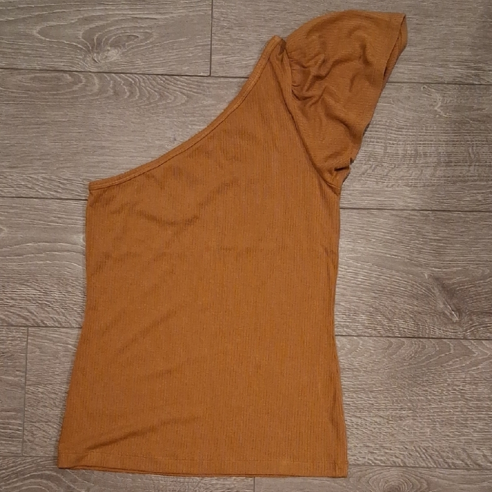 NEW Banana Republic One-Shoulder Top Harvest Yellow Size XS